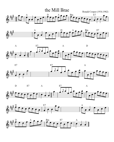 the Mill Brae (Version 2) sheet music preview