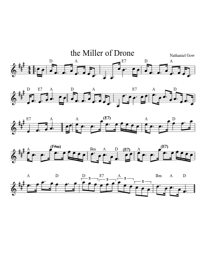 The Miller of Drone (Version 5) sheet music preview