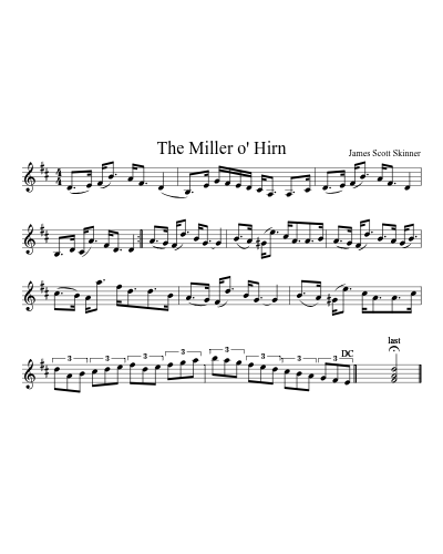 The Miller O' Hirn (Version 3) sheet music preview