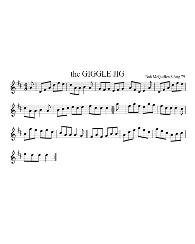 the GIGGLE JIG sheet music preview