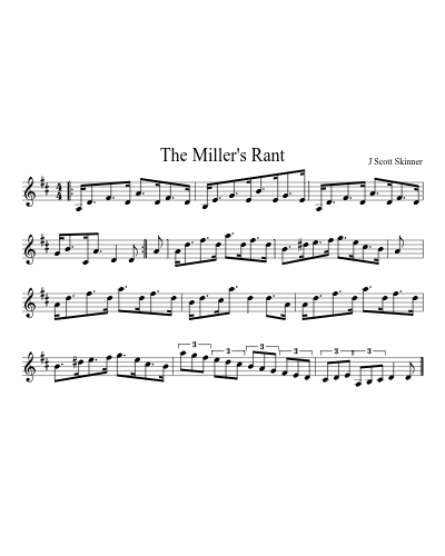 the Miller's Rant (Version 2) sheet music preview