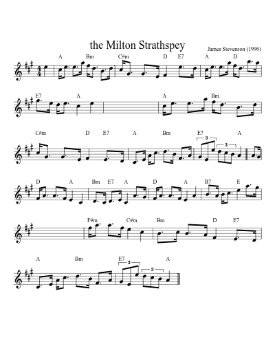 the Milton Strathspey (Version 6)