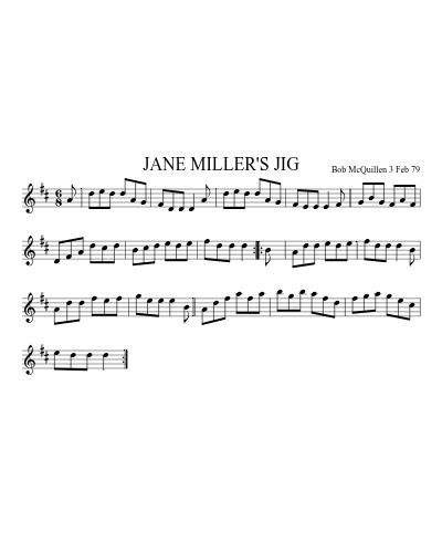 JANE MILLER'S JIG