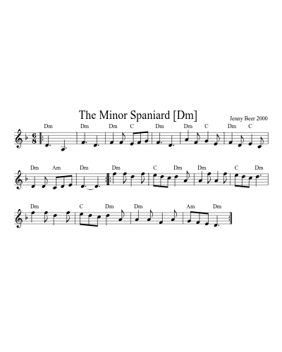 The Minor Spaniard   [Dm] (Version 2) sheet music preview