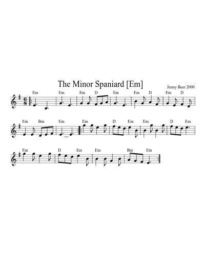 The Minor Spaniard   [Em] (Version 2) sheet music preview