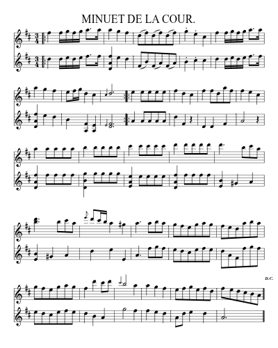 MINUET DE LA COUR. preview