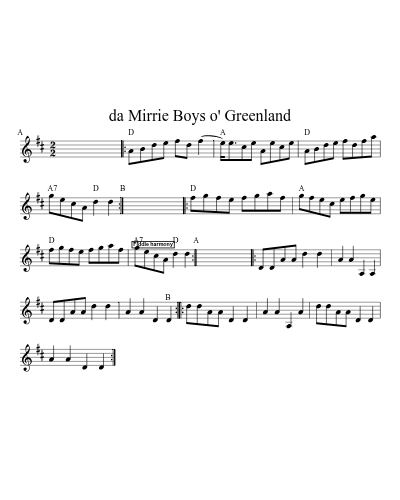 da Mirrie Boys o' Greenland (Version 2)