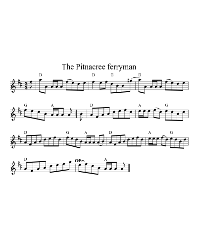 The Pitnacree ferryman sheet music preview