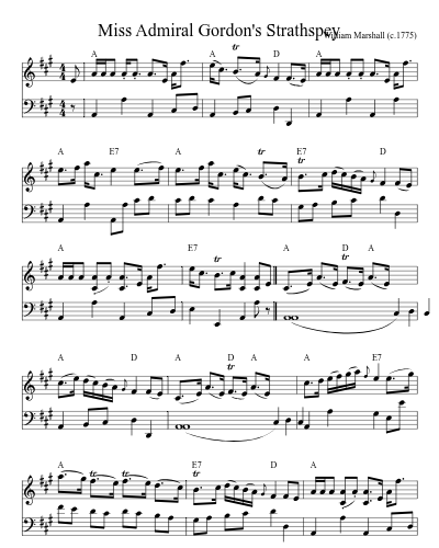 Miss Admiral Gordon's Strathspey (Version 4)