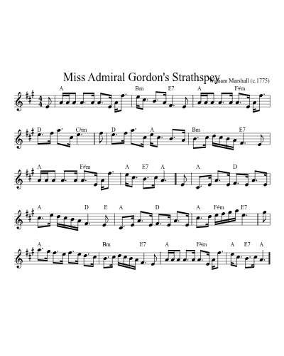 Miss Admiral Gordon's Strathspey (Version 6)