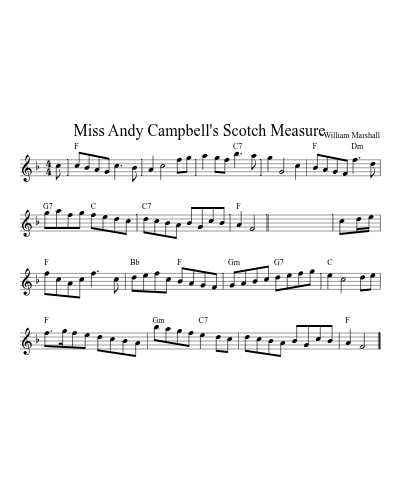 Miss Andy Campbell's Scotch Measure