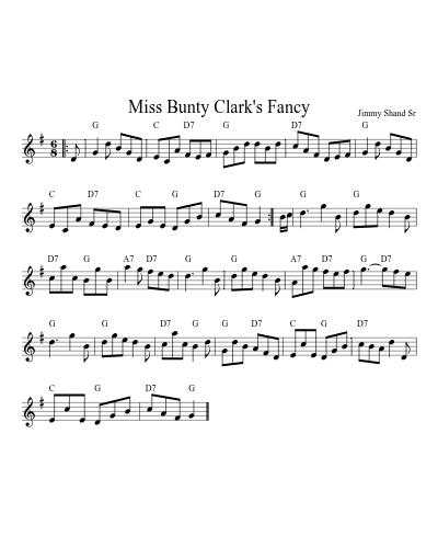 Miss Bunty Clark's Fancy