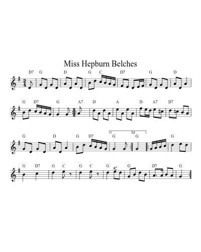 Miss Hepburn Belches preview