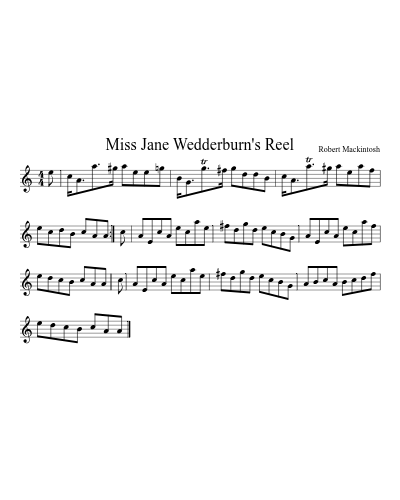 Miss Jane Wedderburn's Reel