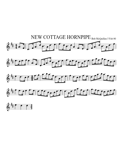 NEW COTTAGE HORNPIPE