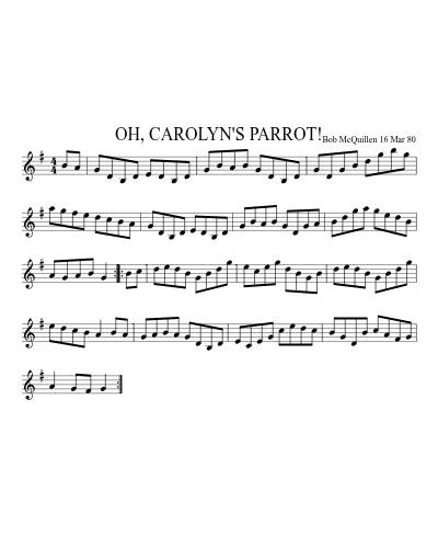 OH, CAROLYN'S PARROT! preview