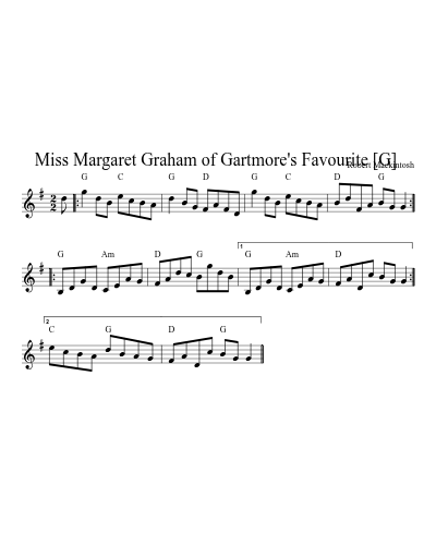 Miss Margaret Graham of Gartmore's Favourite  [G]