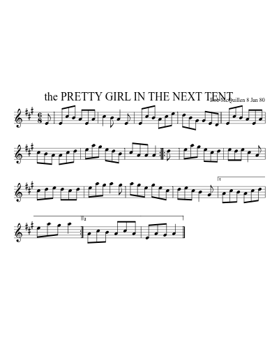 the PRETTY GIRL IN THE NEXT TENT