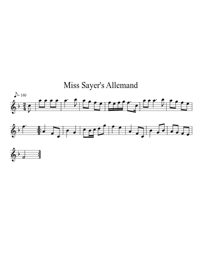 Miss Sayer's Allemand
