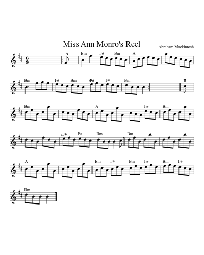 Miss Ann Monro's Reel