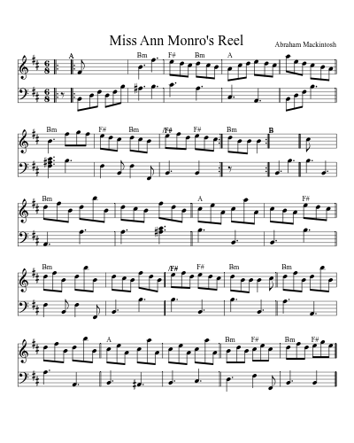 Miss Ann Monro's Reel (Version 2)