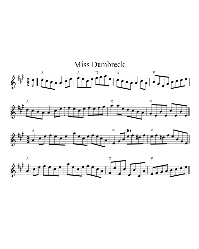 Miss Dumbreck (Version 4)