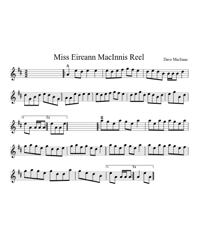 Miss Eireann MacInnis Reel (Version 2)