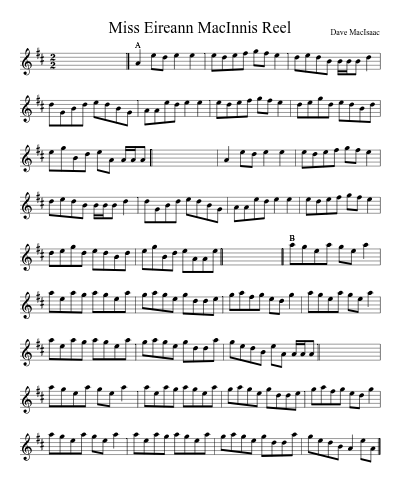 Miss Eireann MacInnis Reel (Version 3)