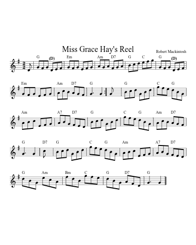 Miss Grace Hay's Reel (Version 3)