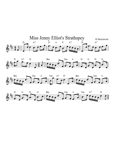 Miss Jenny Elliot's Strathspey (Version 2)