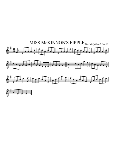 MISS McKINNON'S FIPPLE (Version 2)