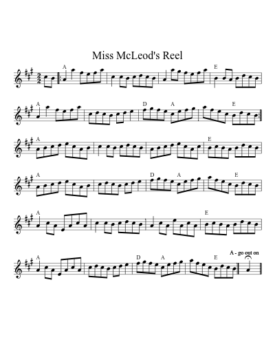 Miss McLeod's Reel (Version 9) sheet music preview