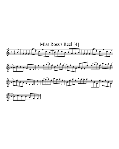 Miss Ross's Reel [4] (Version 2)