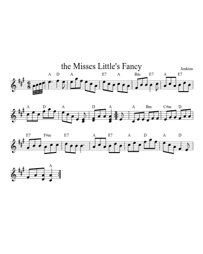the Misses Little's Fancy sheet music preview