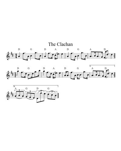 The Clachan sheet music preview