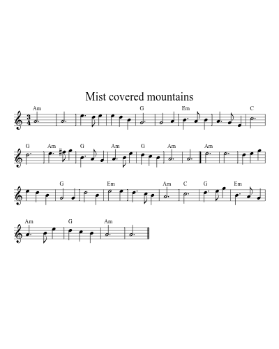 Mist covered mountains (Version 3) preview