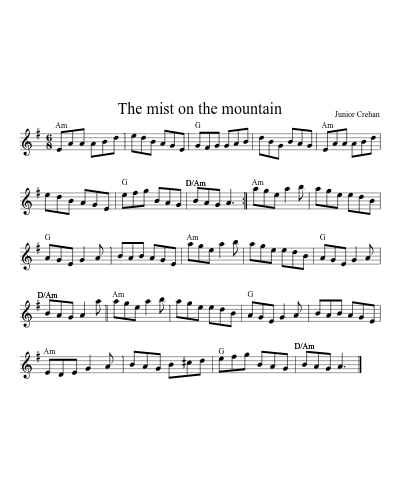 The Mist On The Mountain (Version 3) sheet music preview