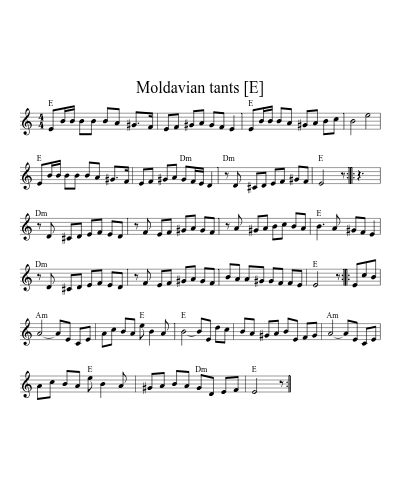 Moldavian tants [E] sheet music preview