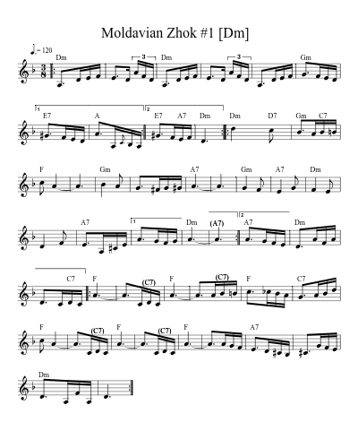 Moldavian Zhok #1   [Dm]