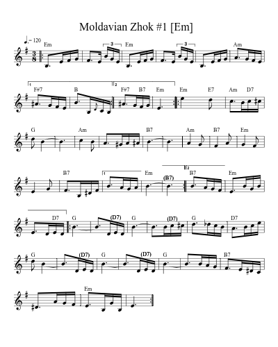 Moldavian Zhok #1   [Em]