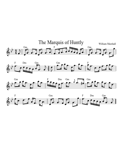 The Marquis of Huntly sheet music preview