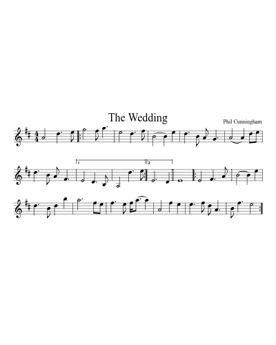 The Wedding sheet music preview