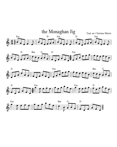 The Monaghan jig (Version 6)