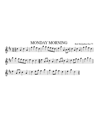 MONDAY MORNING (Version 3) preview