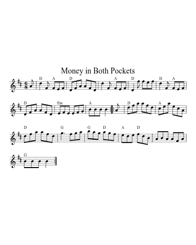 Money in both pockets (Version 17) sheet music preview
