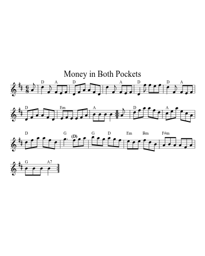 Money in both pockets (Version 21) sheet music preview