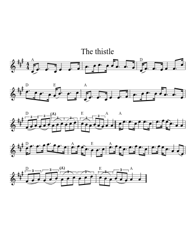 The thistle sheet music preview