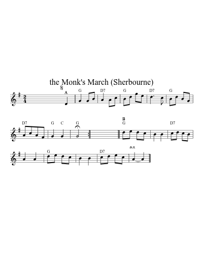 the Monk's March (Sherbourne) sheet music preview