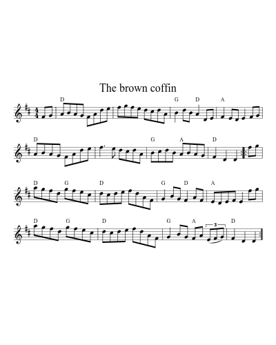 The brown coffin sheet music preview