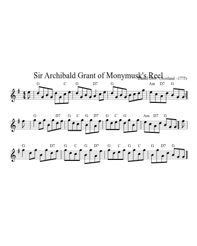 Sir Archibald Grant of Monymusk's Reel